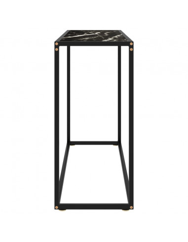 Tavolo Consolle Nero 100x35x75 cm in Vetro Temperato