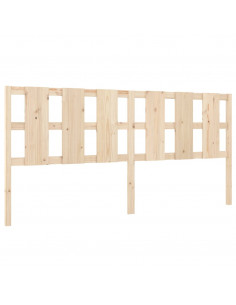 Testiera per Letto 205,5x4x100 cm in Legno Massello di Pino 2