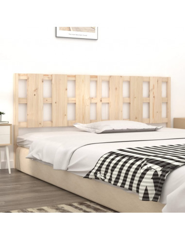 Testiera per Letto 205,5x4x100 cm in Legno Massello di Pino