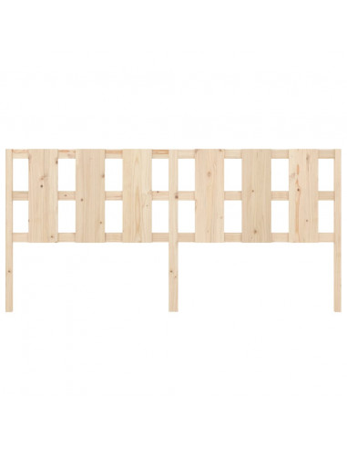 Testiera per Letto 205,5x4x100 cm in Legno Massello di Pino