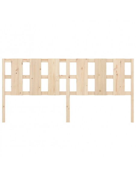 Testiera per Letto 205,5x4x100 cm in Legno Massello di Pino