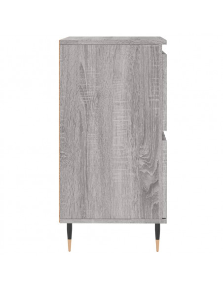Credenze 2 pz Grigio Sonoma in Legno Multistrato