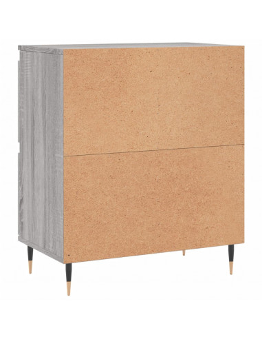 Credenze 2 pz Grigio Sonoma in Legno Multistrato