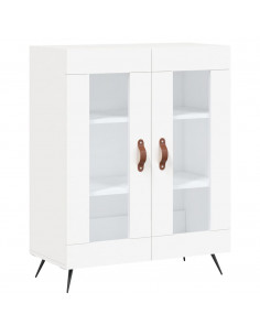 Credenza Bianca 69,5x34x180 cm in Legno Multistrato 2