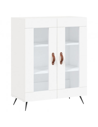 Credenza Bianca 69,5x34x180 cm in Legno Multistrato