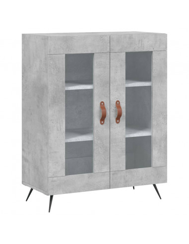 Credenza Grigio Cemento 69,5x34x180 cm in Legno Multistrato