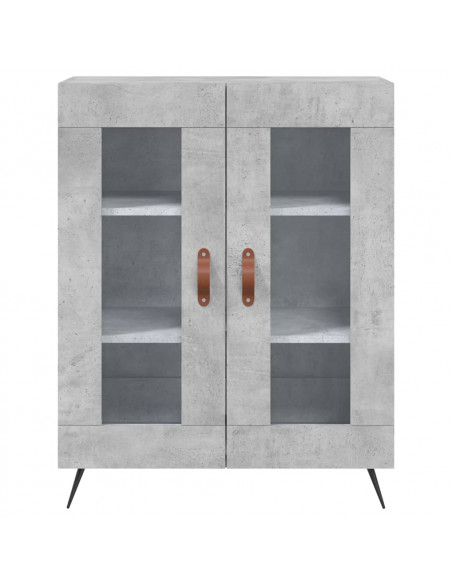 Credenza Grigio Cemento 69,5x34x180 cm in Legno Multistrato