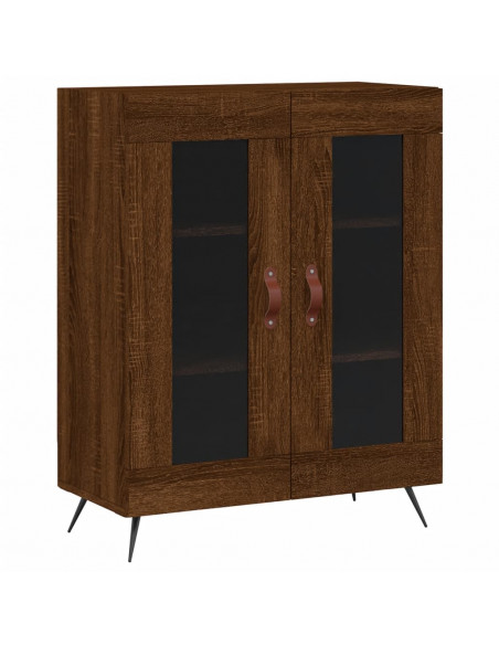 Credenza Rovere Marrone 69,5x34x180 cm in Legno Multistrato