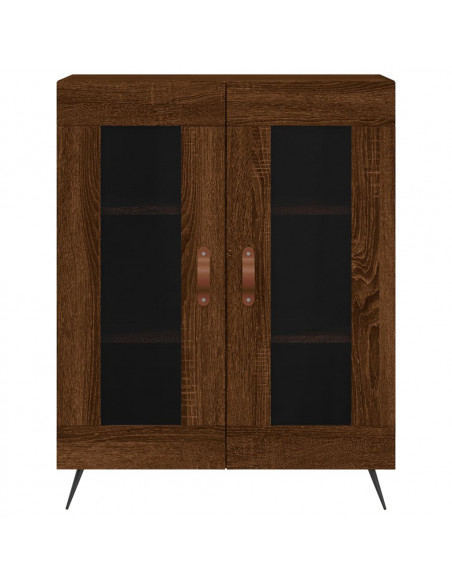Credenza Rovere Marrone 69,5x34x180 cm in Legno Multistrato