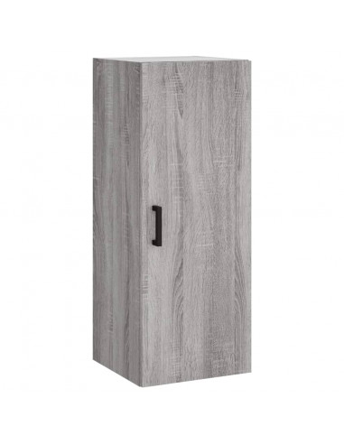 Credenza Grigio Sonoma 34,5x34x180 cm in Legno Multistrato