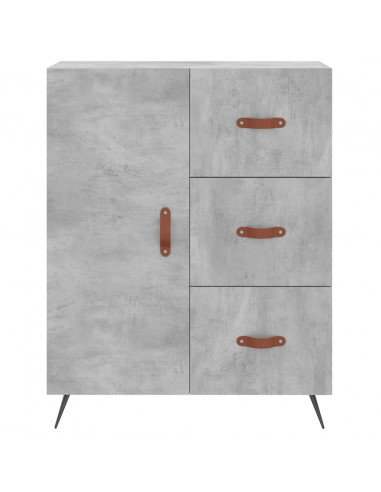Credenza Grigio Cemento 69,5x34x180 cm in Legno Multistrato