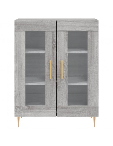Credenza Grigio Sonoma 69,5x34x180 cm in Legno Multistrato