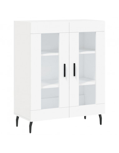 Credenza Bianca 69,5x34x180 cm in Legno Multistrato