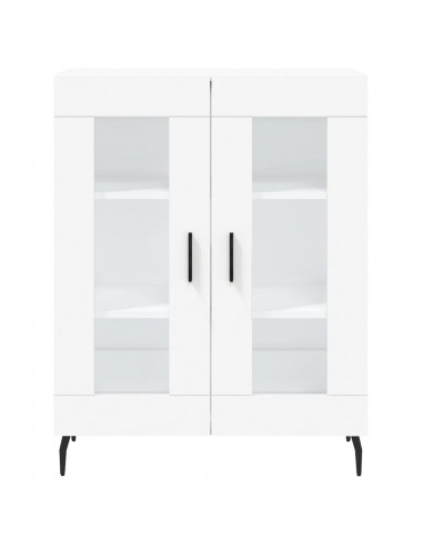 Credenza Bianca 69,5x34x180 cm in Legno Multistrato