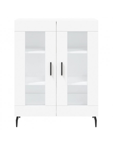 Credenza Bianca 69,5x34x180 cm in Legno Multistrato