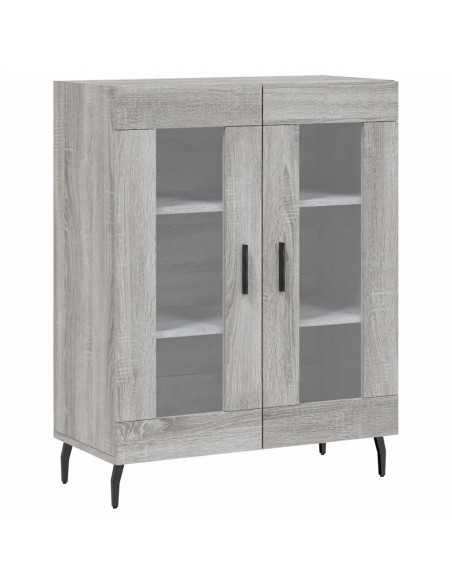 Credenza Grigio Sonoma 69,5x34x180 cm in Legno Multistrato