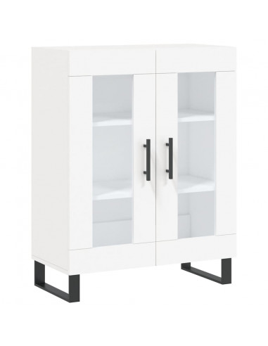 Credenza Bianca 69,5x34x180 cm in Legno Multistrato