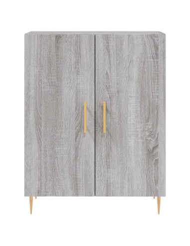 Credenza Grigio Sonoma 69,5x34x180 cm in Legno Multistrato