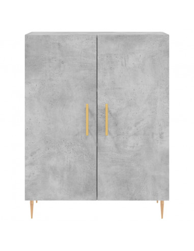 Credenza Grigio Cemento 69,5x34x180 cm in Legno Multistrato