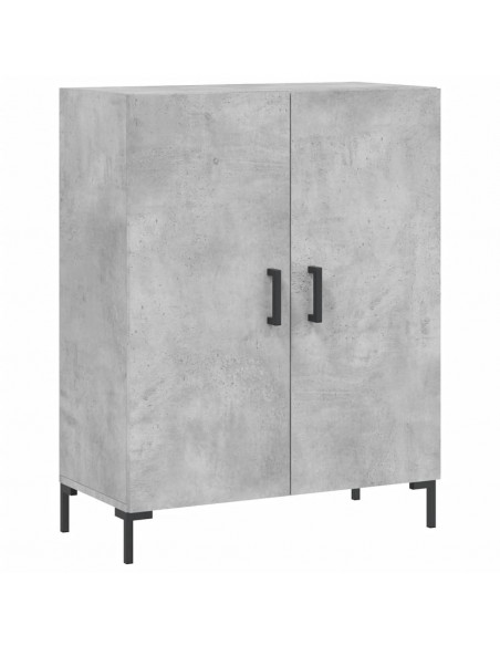 Credenza Grigio Cemento 69,5x34x180 cm in Legno Multistrato