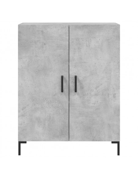 Credenza Grigio Cemento 69,5x34x180 cm in Legno Multistrato