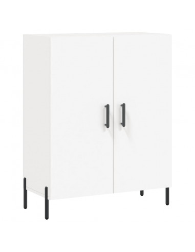 Credenza Bianca 69,5x34x180 cm in Legno Multistrato