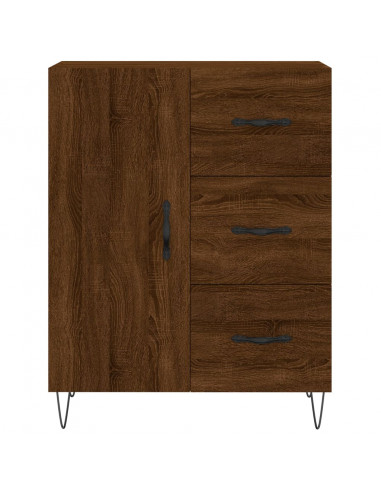 Credenza Rovere Marrone 69,5x34x180 cm in Legno Multistrato