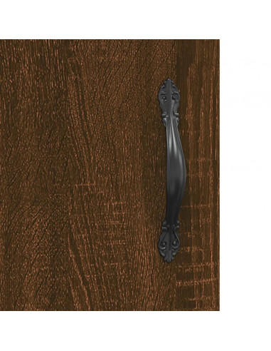 Credenza Rovere Marrone 69,5x34x180 cm in Legno Multistrato