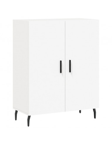 Credenza Bianca 69,5x34x180 cm in Legno Multistrato