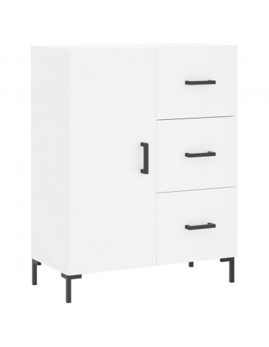 Credenza Bianca 69,5x34x180 cm in Legno Multistrato