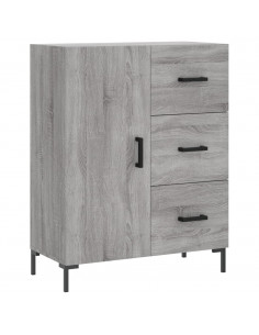 Credenza Grigio Sonoma 69,5x34x180 cm in Legno Multistrato 2
