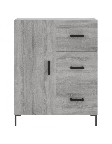 Credenza Grigio Sonoma 69,5x34x180 cm in Legno Multistrato