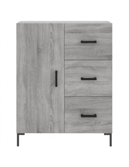 Credenza Grigio Sonoma 69,5x34x180 cm in Legno Multistrato