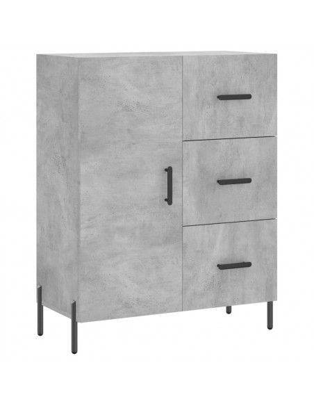 Credenza Grigio Cemento 69,5x34x180 cm in Legno Multistrato