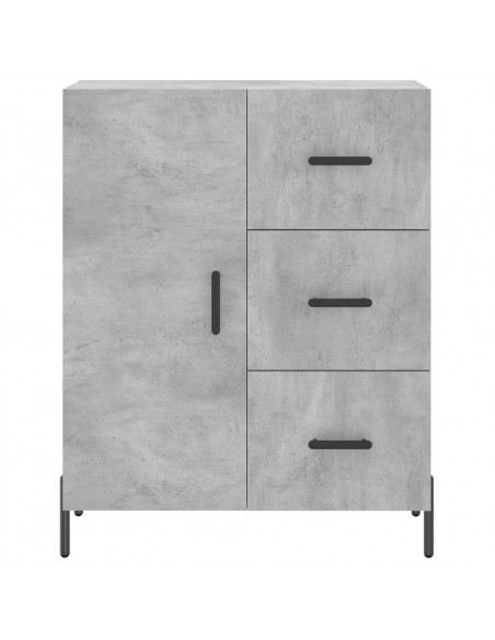 Credenza Grigio Cemento 69,5x34x180 cm in Legno Multistrato