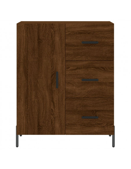 Credenza Rovere Marrone 69,5x34x180 cm in Legno Multistrato