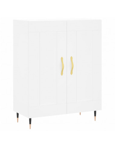Credenza Bianca 69,5x34x180 cm in Legno Multistrato