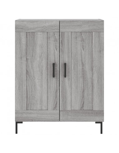 Credenza Grigio Sonoma 69,5x34x180 cm in Legno Multistrato