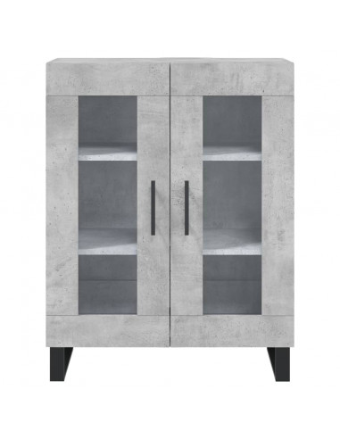 Credenza Grigio Cemento 69,5x34x180 cm in Legno Multistrato