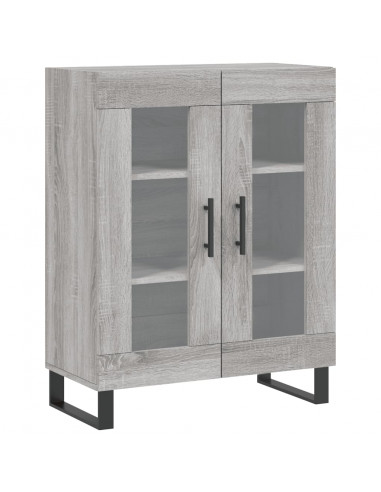 Credenza Grigio Sonoma 69,5x34x180 cm in Legno Multistrato