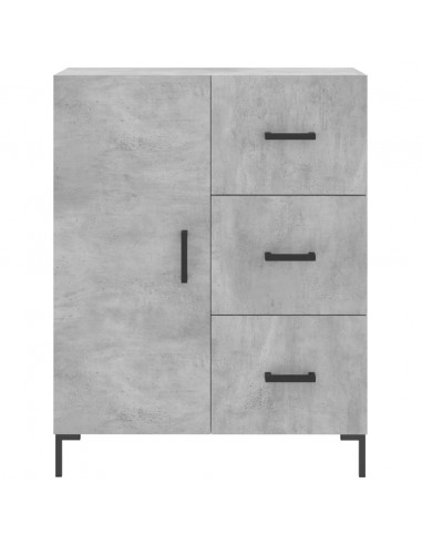 Credenza Grigio Cemento 69,5x34x180 cm in Legno Multistrato