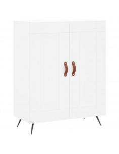 Credenza Bianca 69,5x34x180 cm in Legno Multistrato 2