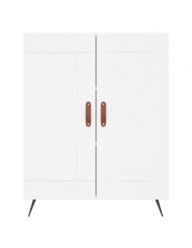 Credenza Bianca 69,5x34x180 cm in Legno Multistrato