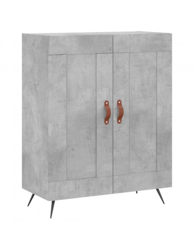 Credenza Grigio Cemento 69,5x34x180 cm in Legno Multistrato