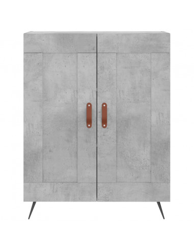 Credenza Grigio Cemento 69,5x34x180 cm in Legno Multistrato