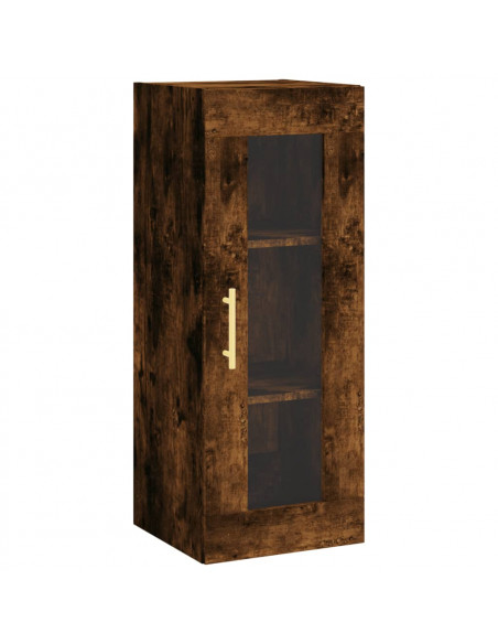 Credenza Rovere Fumo 34,5x34x180 cm in Legno Multistrato