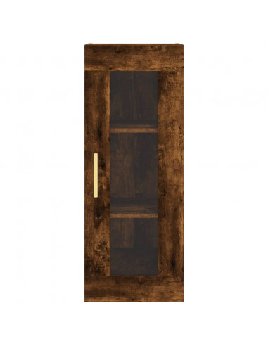 Credenza Rovere Fumo 34,5x34x180 cm in Legno Multistrato