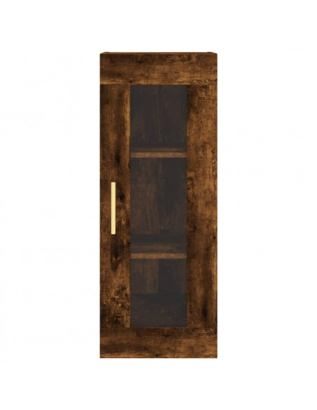 Credenza Rovere Fumo 34,5x34x180 cm in Legno Multistrato