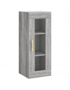 Credenza Grigio Sonoma 34,5x34x180 cm in Legno Multistrato 2