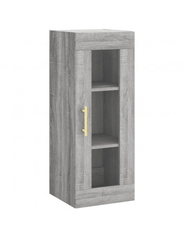 Credenza Grigio Sonoma 34,5x34x180 cm in Legno Multistrato